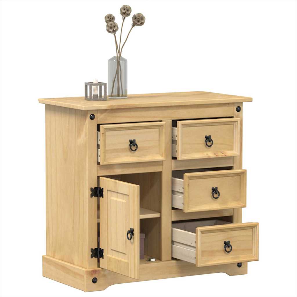 Sideboard Corona 80x40x75 cm Solid Wood Pine - Decor Base