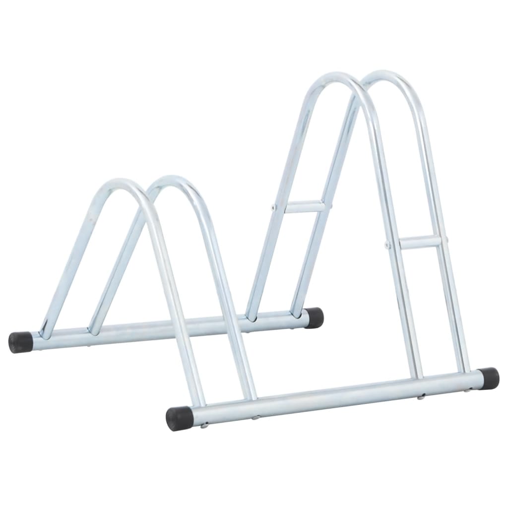 Bicycle Stand for 2 Bikes Floor Freestanding Galvanised Steel - Design Hut
