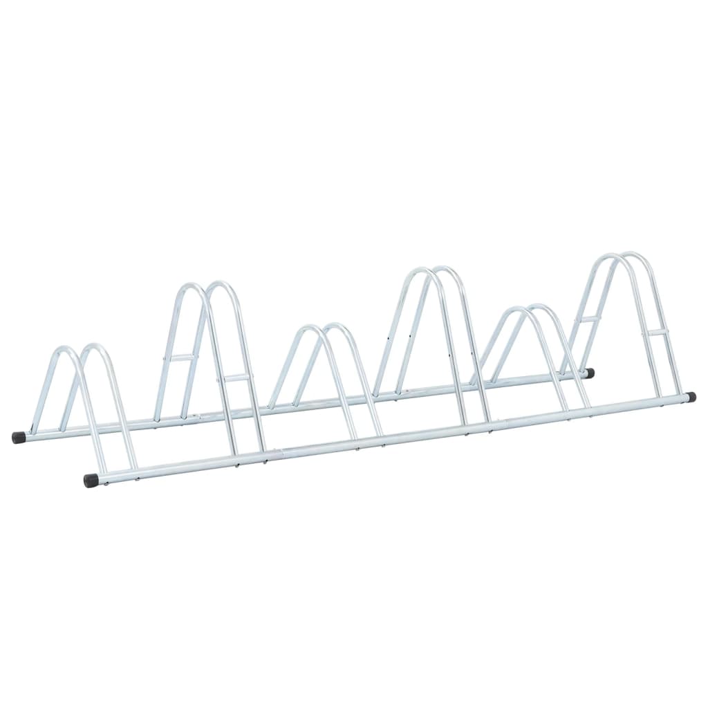 Bicycle Stand for 6 Bikes Floor Freestanding Galvanised Steel - Design Hut