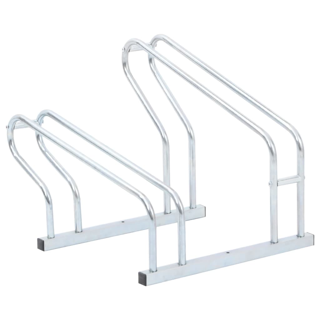 Bicycle Stand for 2 Bikes Floor Freestanding Galvanised Steel - Design Hut