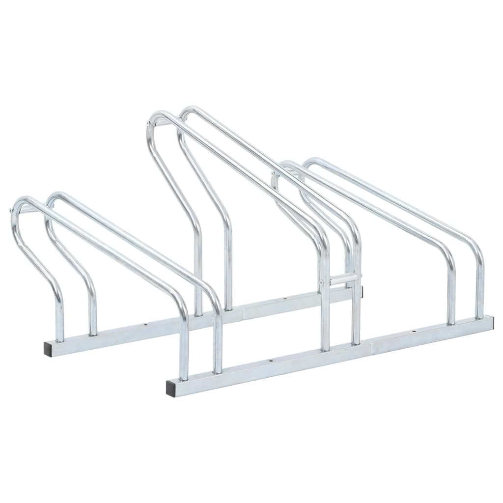 Bicycle Stand for 3 Bikes Floor Freestanding Galvanised Steel - Design Hut
