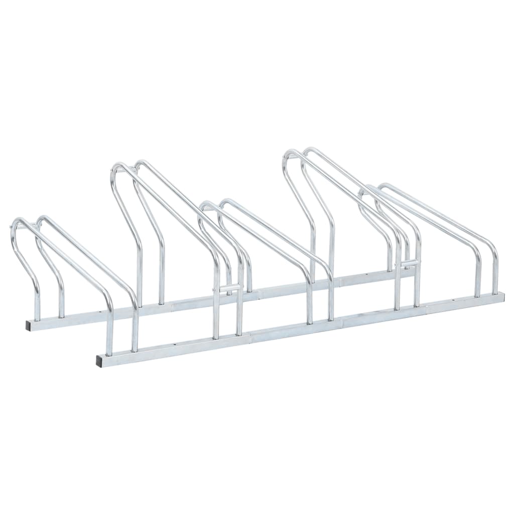 Bicycle Stand for 5 Bikes Floor Freestanding Galvanised Steel - Design Hut