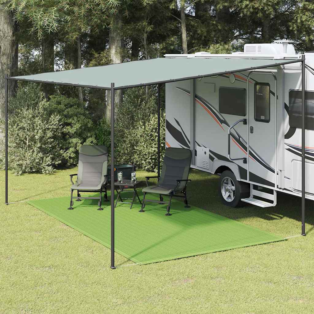 HORIDG Tent Carpet Light 250x350 cm HDPE - Green - Charlotte Dunes