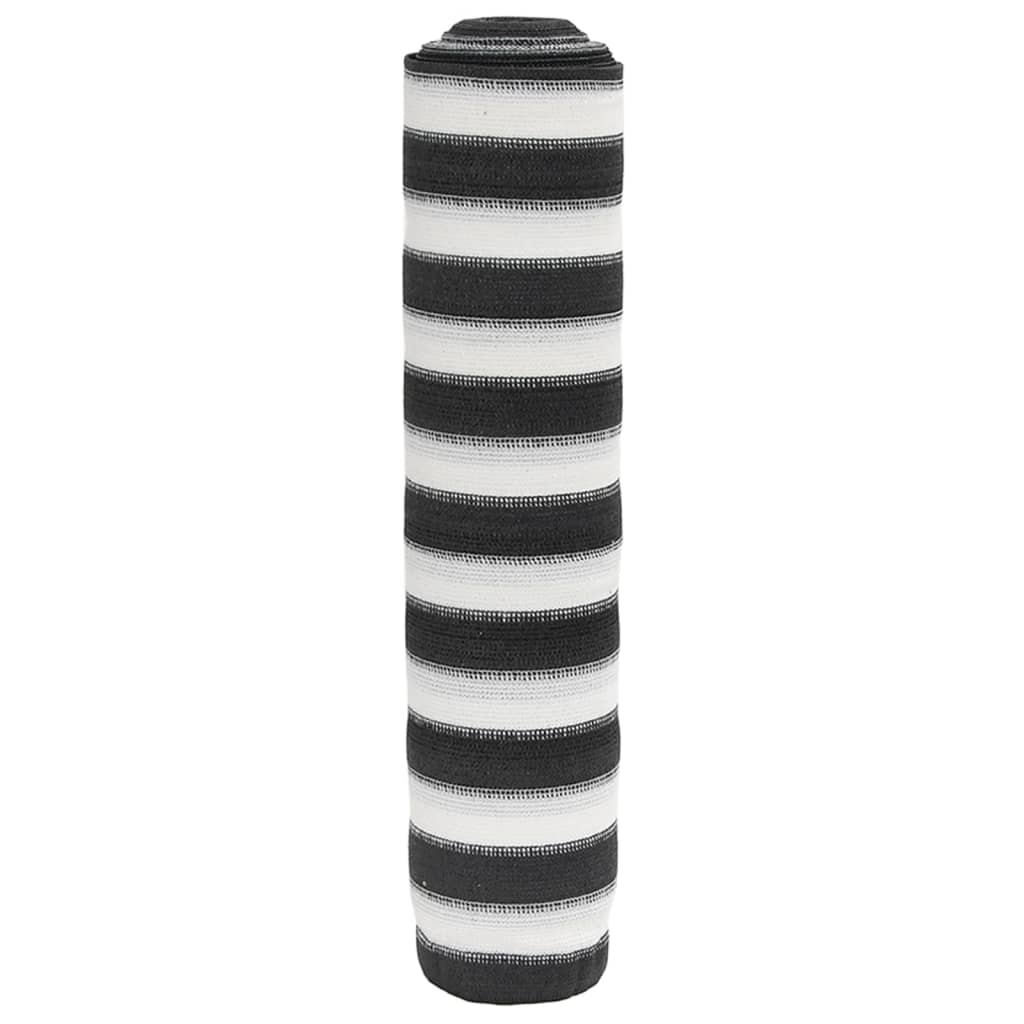 Privacy Net Anthracite and White 1.5x10 m HDPE 195 g/m² - Direct Imports