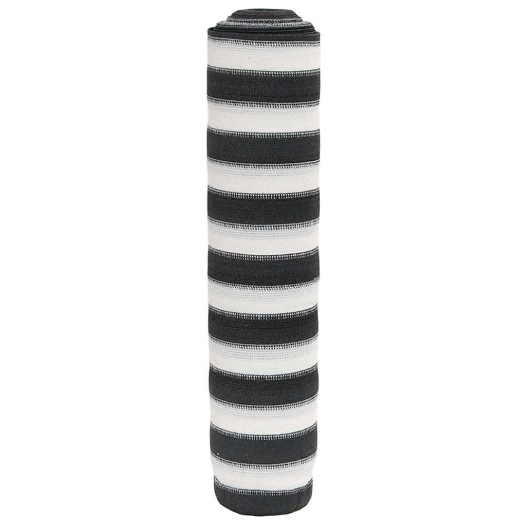 Privacy Net Anthracite and White 1.8x10 m HDPE 195 g/m² - Direct Imports