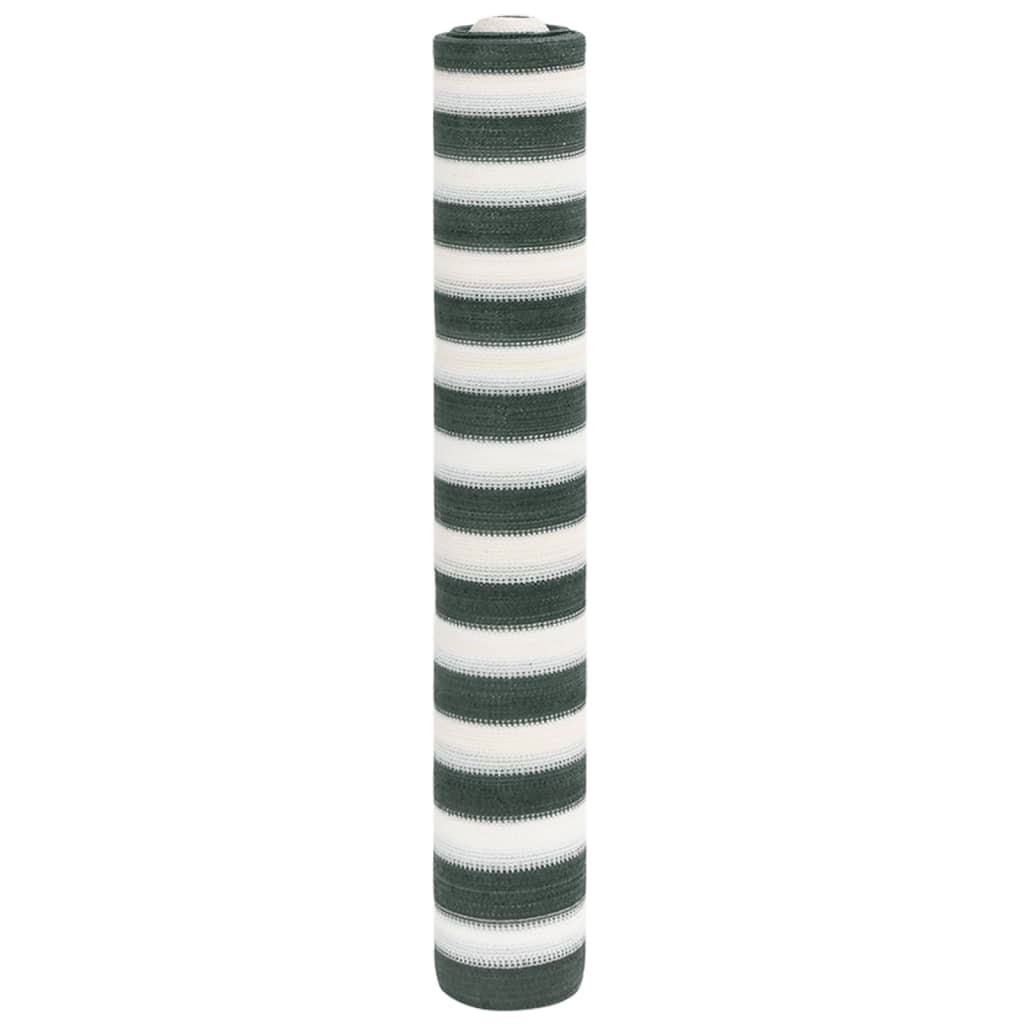 Privacy Net Green and White 2x25 m HDPE 150 g/m² - Direct Imports