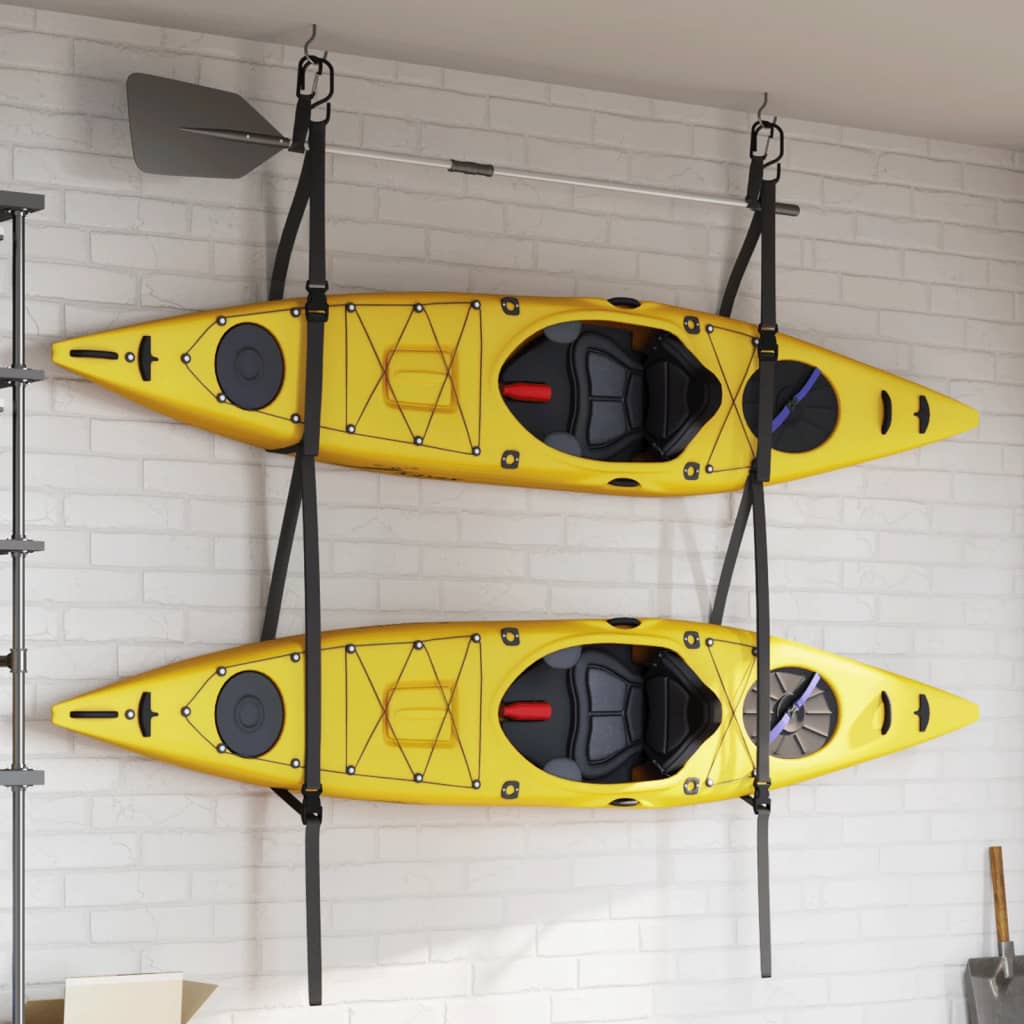 Double Kayak Storage Straps with Paddle Clips 50 kg - Merkel Designers