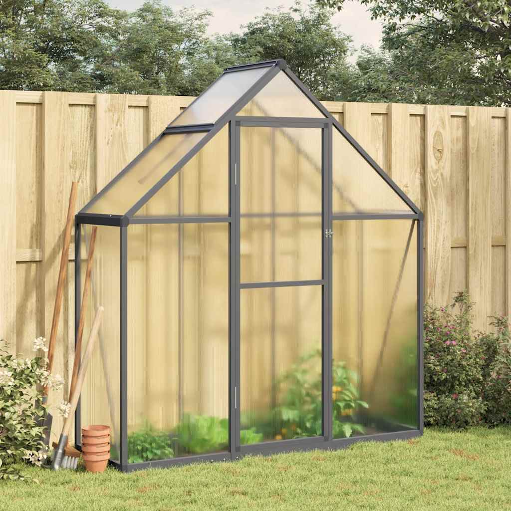 Greenhouse with Base Frame Anthracite 169x58x195 cm Aluminium - Charlotte Dunes