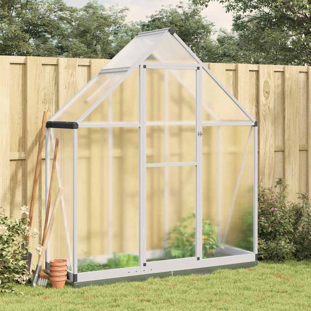 Greenhouse with Base Frame Silver 169x58x202 cm Aluminium - Charlotte Dunes