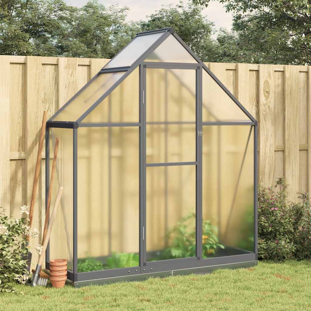 Greenhouse with Base Frame Anthracite 169x58x202 cm Aluminium - Charlotte Dunes