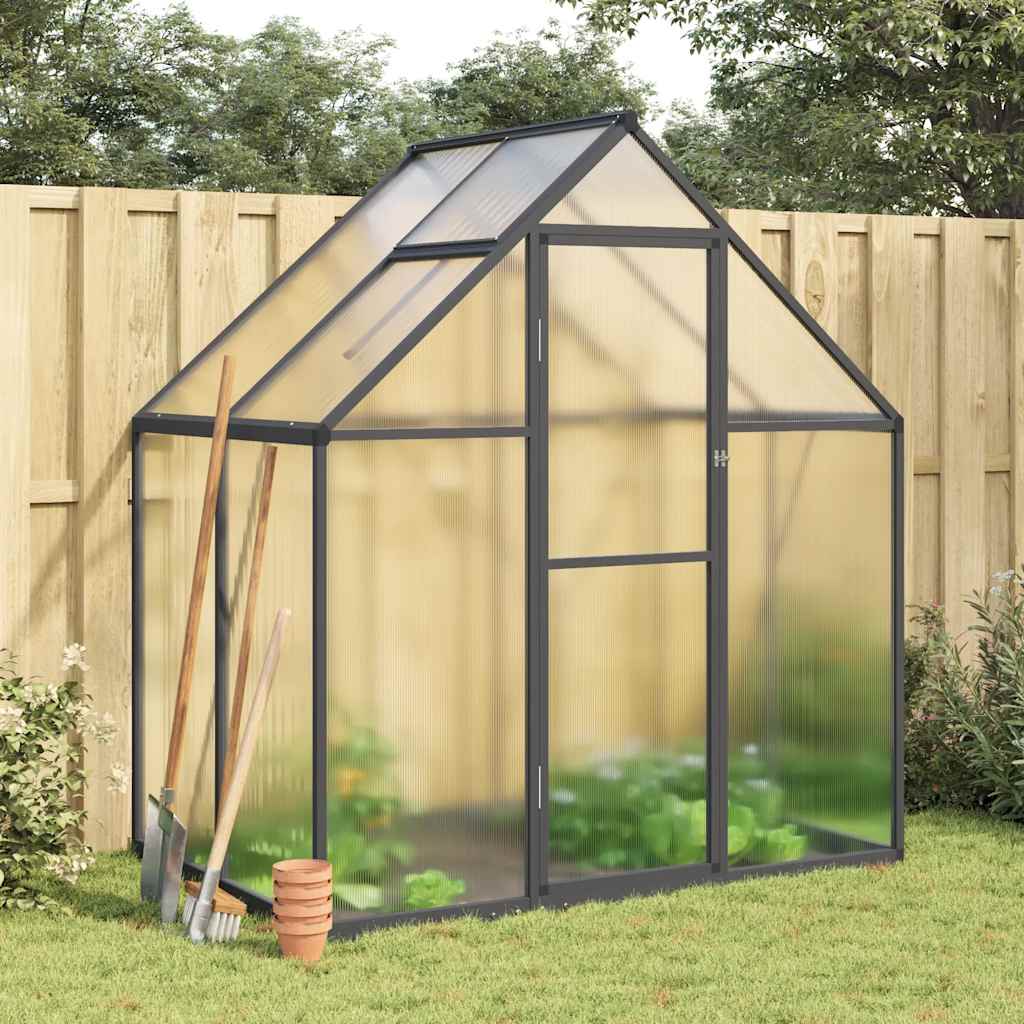 WIRCOVE Greenhouse with Base Frame Anthracite 169x114x195 cm Aluminium - Charlotte Dunes