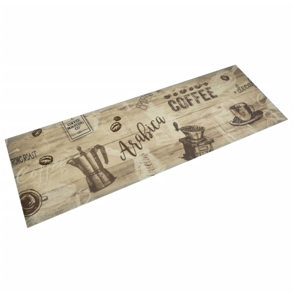 Kitchen Rug Washable Coffee Brown 60x180 cm Velvet - Casper Homes