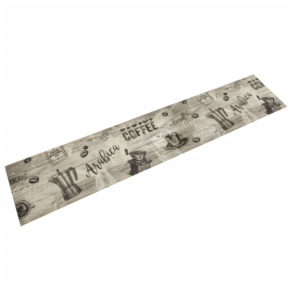 Kitchen Rug Washable Coffee Grey 60x300 cm Velvet - Casper Homes