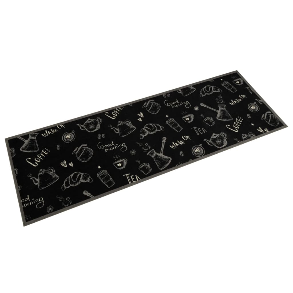 Kitchen Rug Washable Morning Black 60x180 cm Velvet - Casper Homes