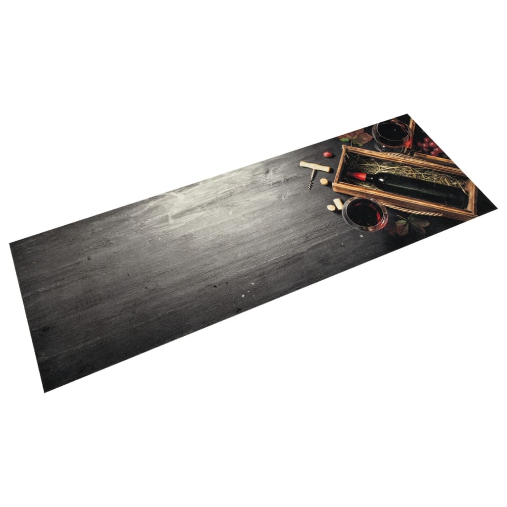 Kitchen Rug Washable Wine Bottle 60x180 cm Velvet - Casper Homes