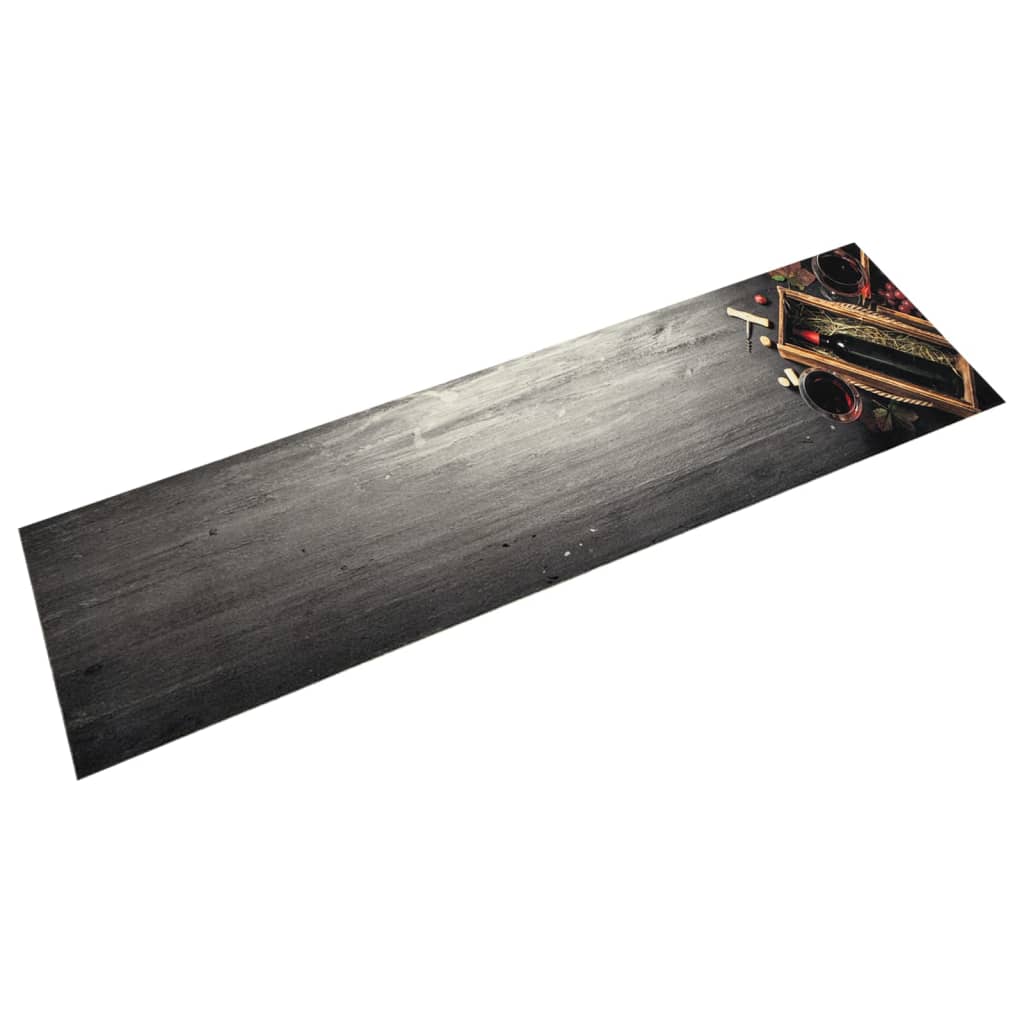 Kitchen Rug Washable Wine Bottle 60x300 cm Velvet - Style and Chic