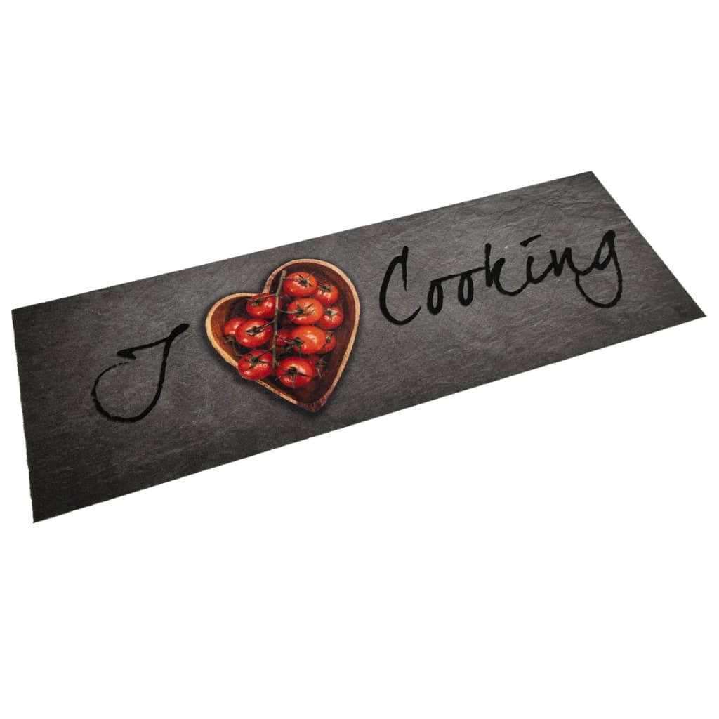 Kitchen Rug Washable Cooking Text 60x180 cm Velvet - Casper Homes