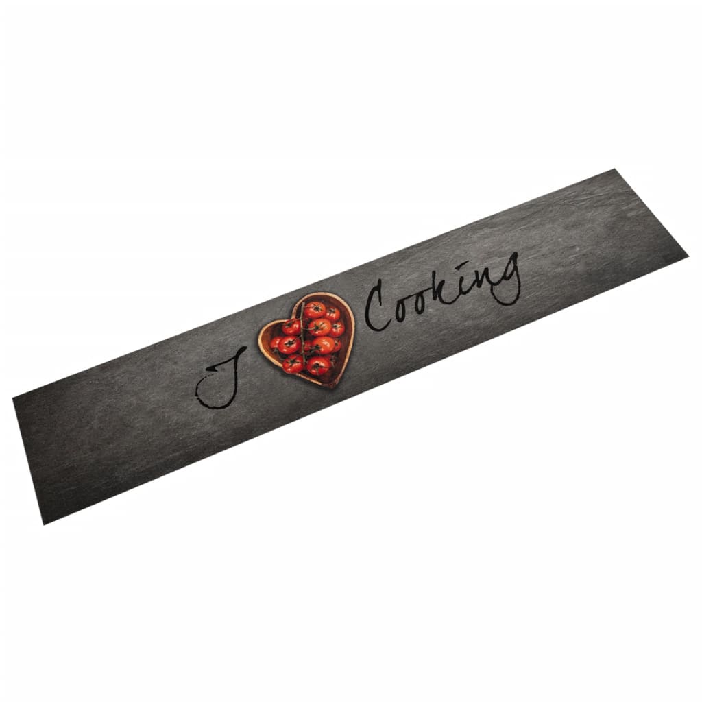 Kitchen Rug Washable Cooking Text 60x300 cm Velvet - R and M Furniture