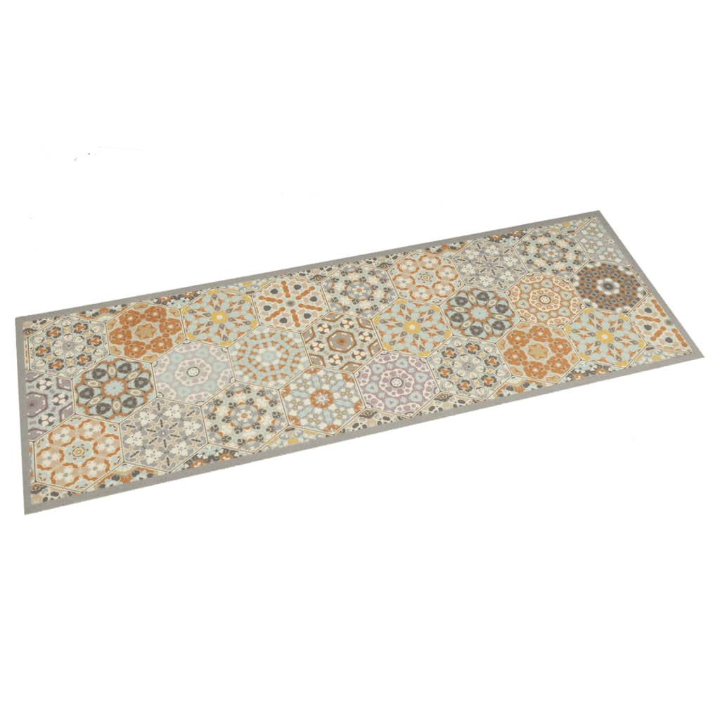 Kitchen Rug Washable Hexagon Pastel 45x150 cm Velvet - Casper Homes