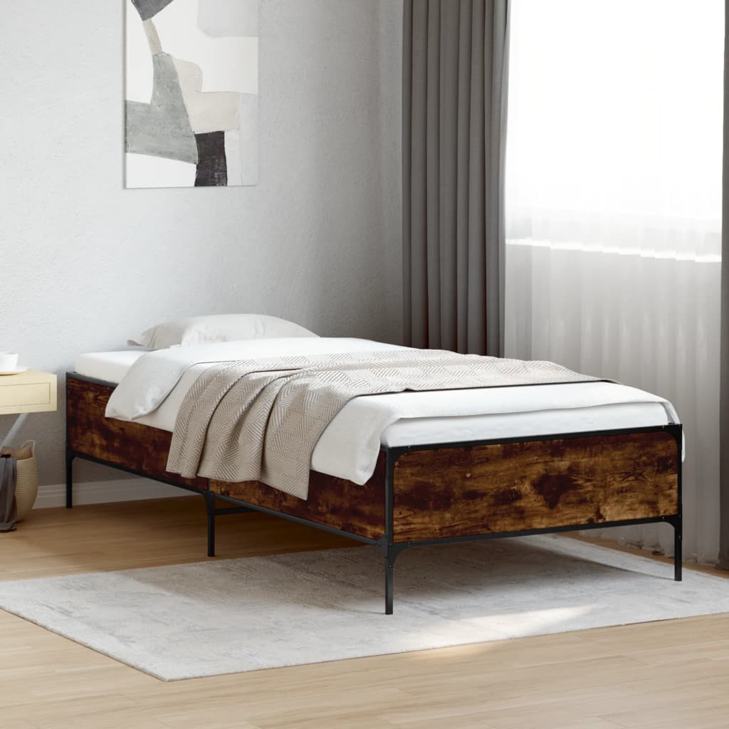 Bedframe Smoked Oak 100x200cm - Design Hut