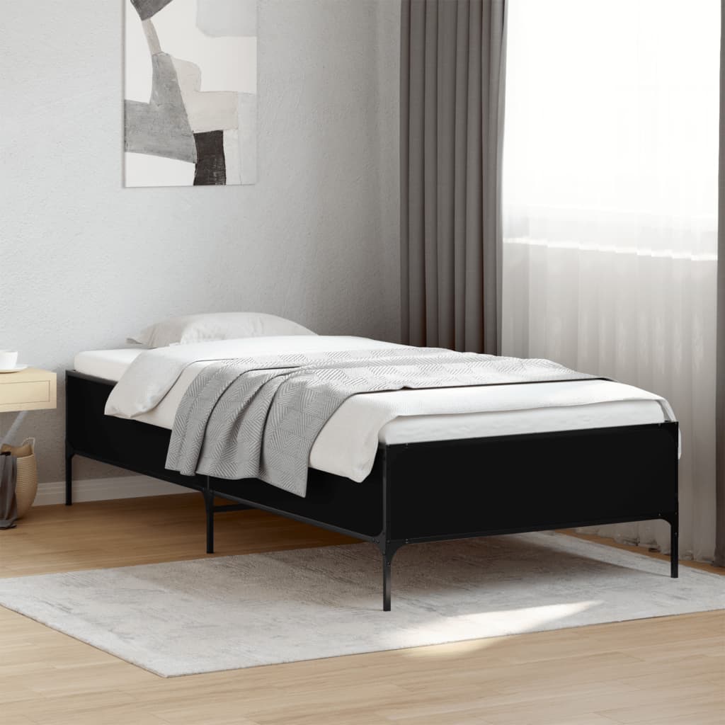 Bedframe Black 90x190cm Single - Discount Dealers