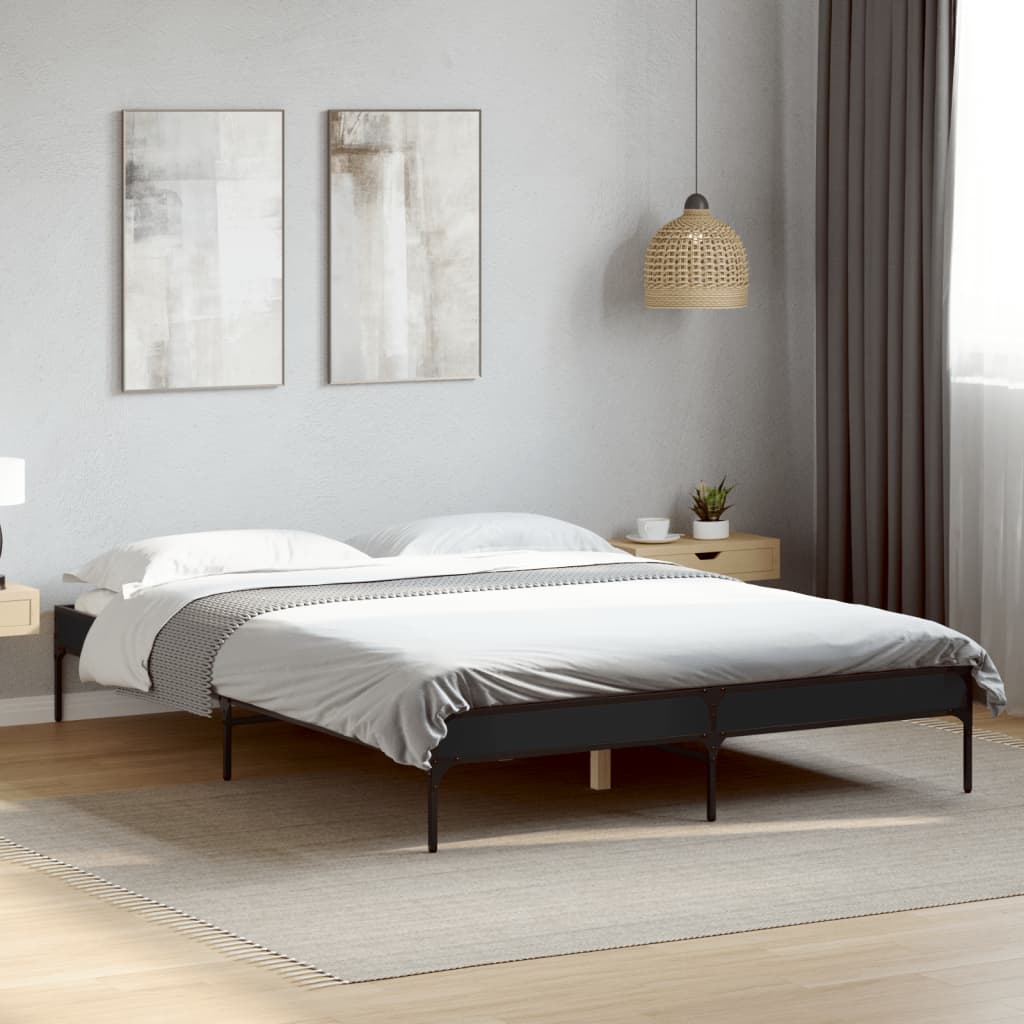 Bedframe Black 140x200cm - Unbeatable Bargains
