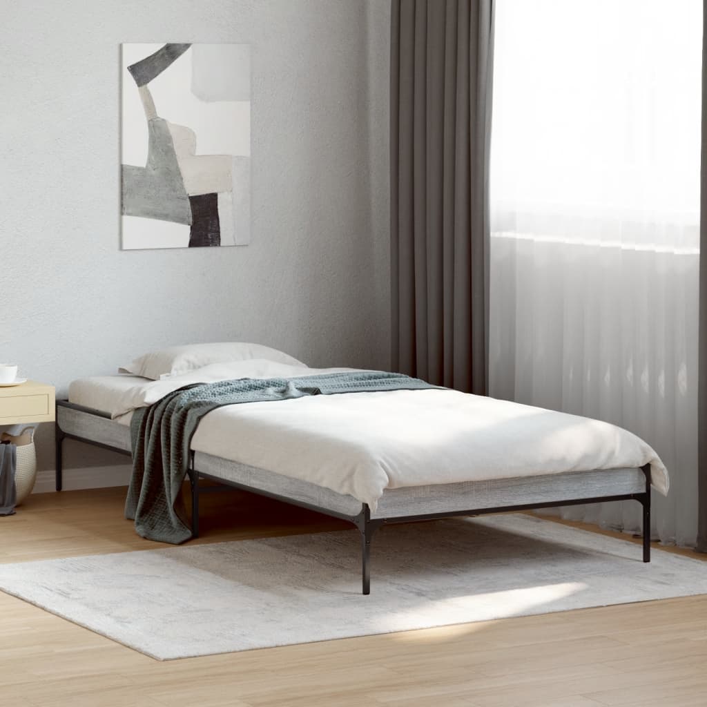 Bedframe Grey Sonoma 100x200cm - Charlotte Dunes