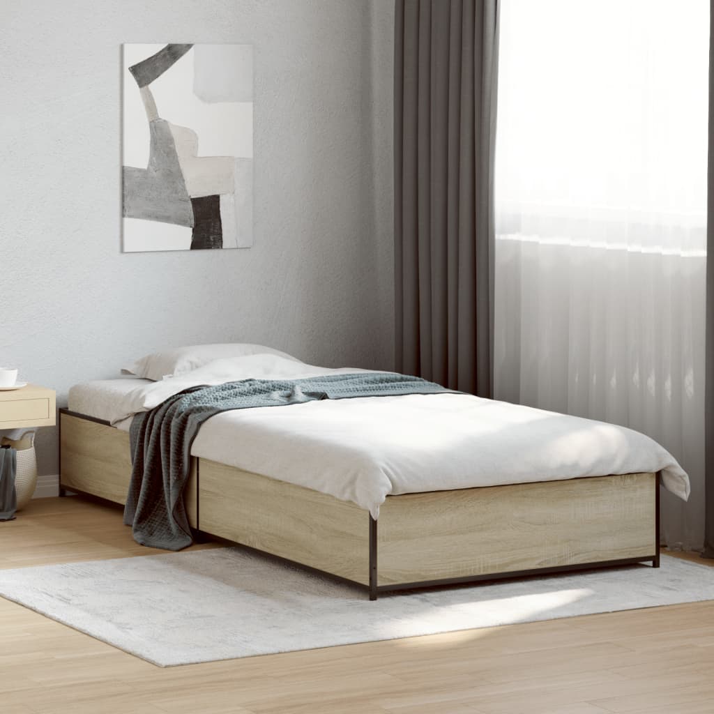 Bedframe Sonoma Oak 75x190cm Small Single - Discount Dealers