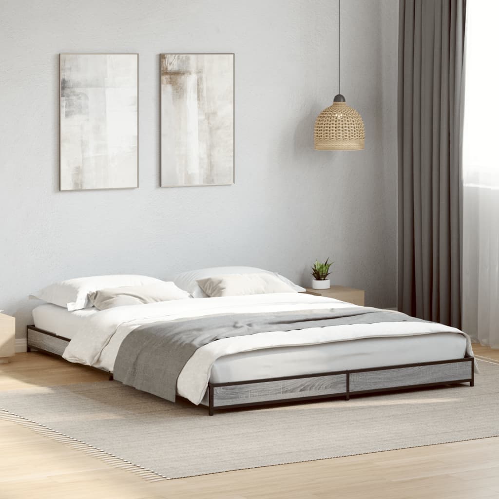 Bedframe Grey Sonoma 120x200cm - The Home Maker