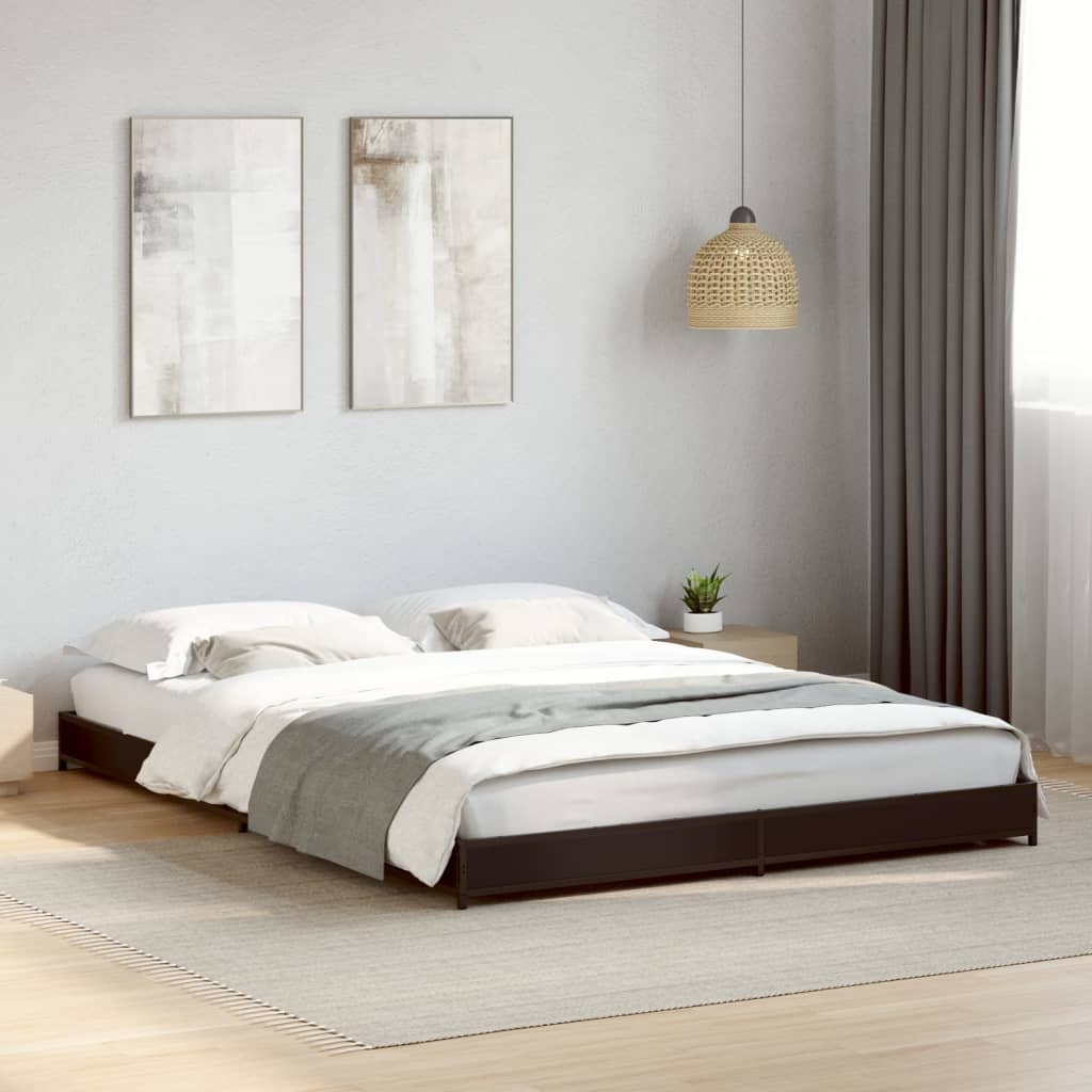Bedframe Black 135x190cm Double - Design Hut
