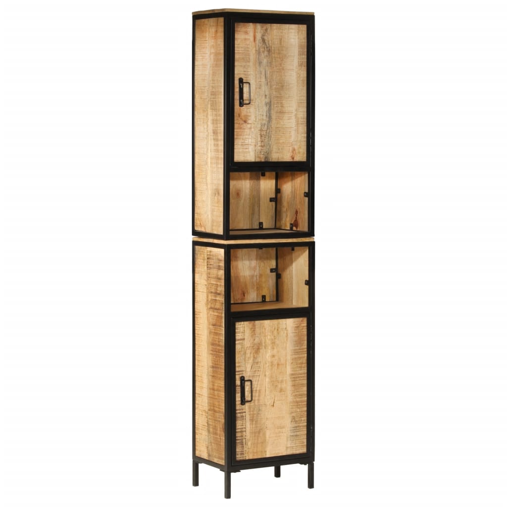 Bathroom Cabinet 40x27x180 cm Iron and Solid Wood Mango - Unbeatable Bargains