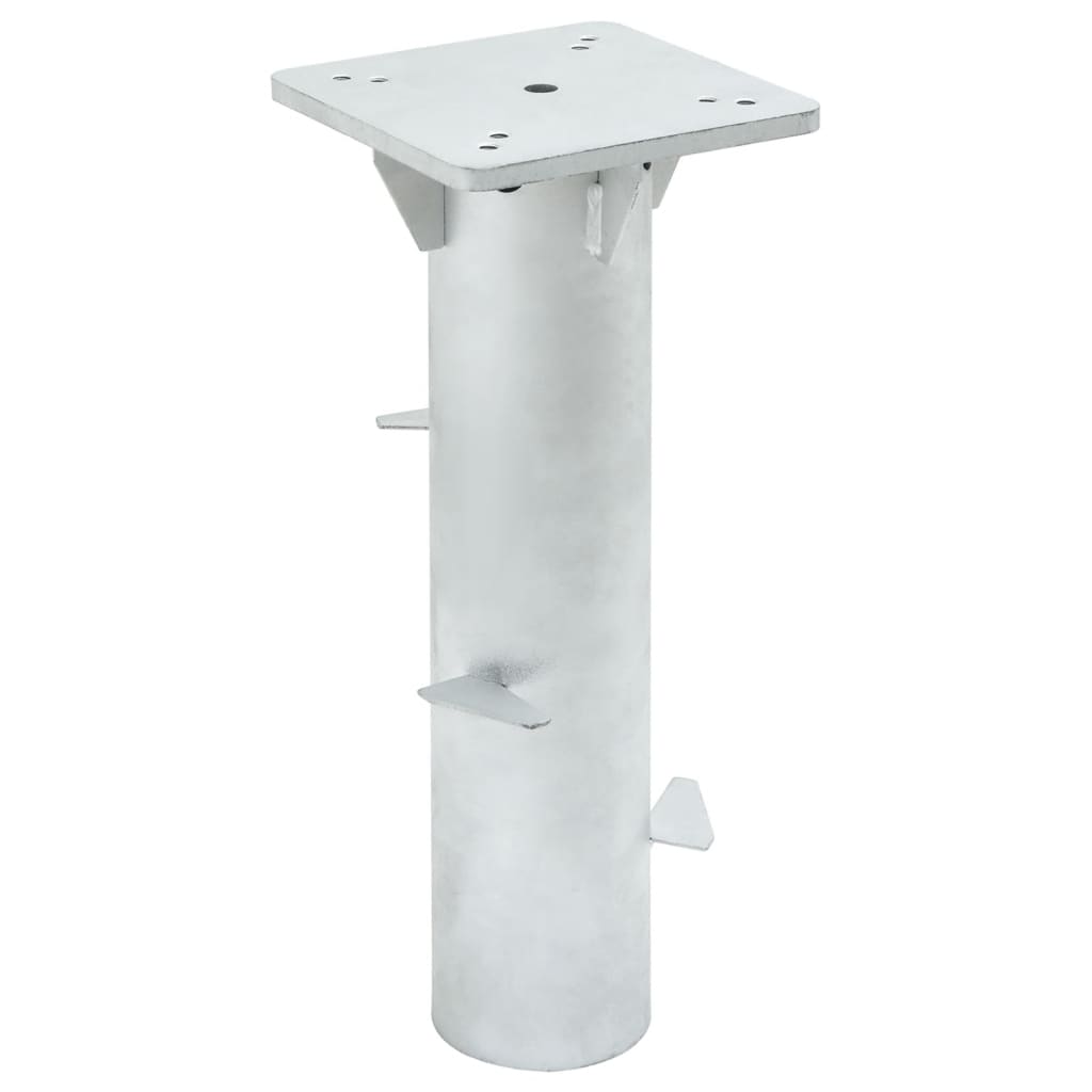 In-Ground Parasol Base Silver 16x16x39.5 cm Steel - Direct Imports