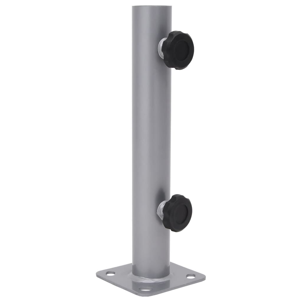 ASLGLEN Parasol Base for Dia 32/34/38 mm Pole Steel - Silver - Charlotte Dunes