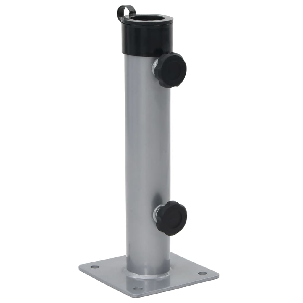 ASLGLEN Parasol Base for Dia 38/48 mm Pole Steel - Silver - Charlotte Dunes