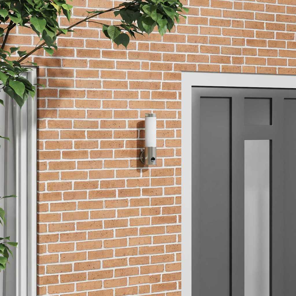 TONGLEN Outdoor Wall Light 12x7.5x29 cm Stainless Steel - Silver - Design Hut