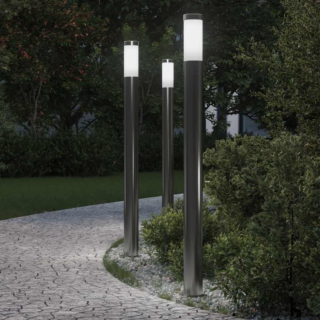 TONGLEN Bollard Lights 3pcs 110 cm Stainless IP44 Steel - Design Hut