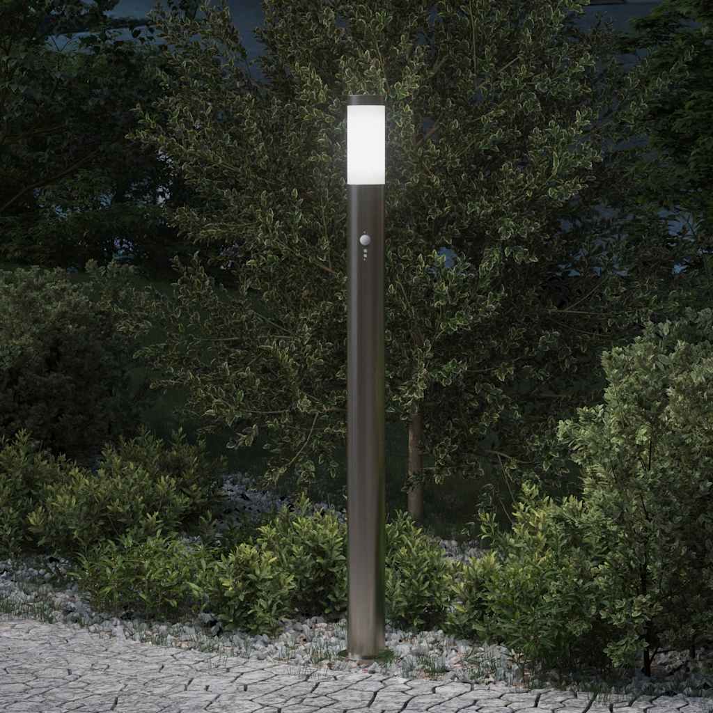 TONGLEN Bollard Light with Sensor 110 cm Stainless IP44 Steel - Design Hut