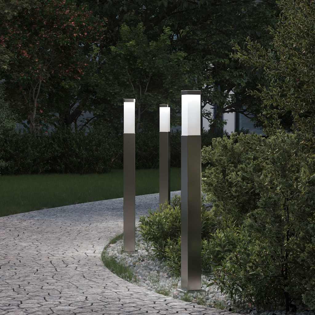 TONGLEN Bollard Lights 3 pcs 80 cm Stainless IP44 Steel - Design Hut