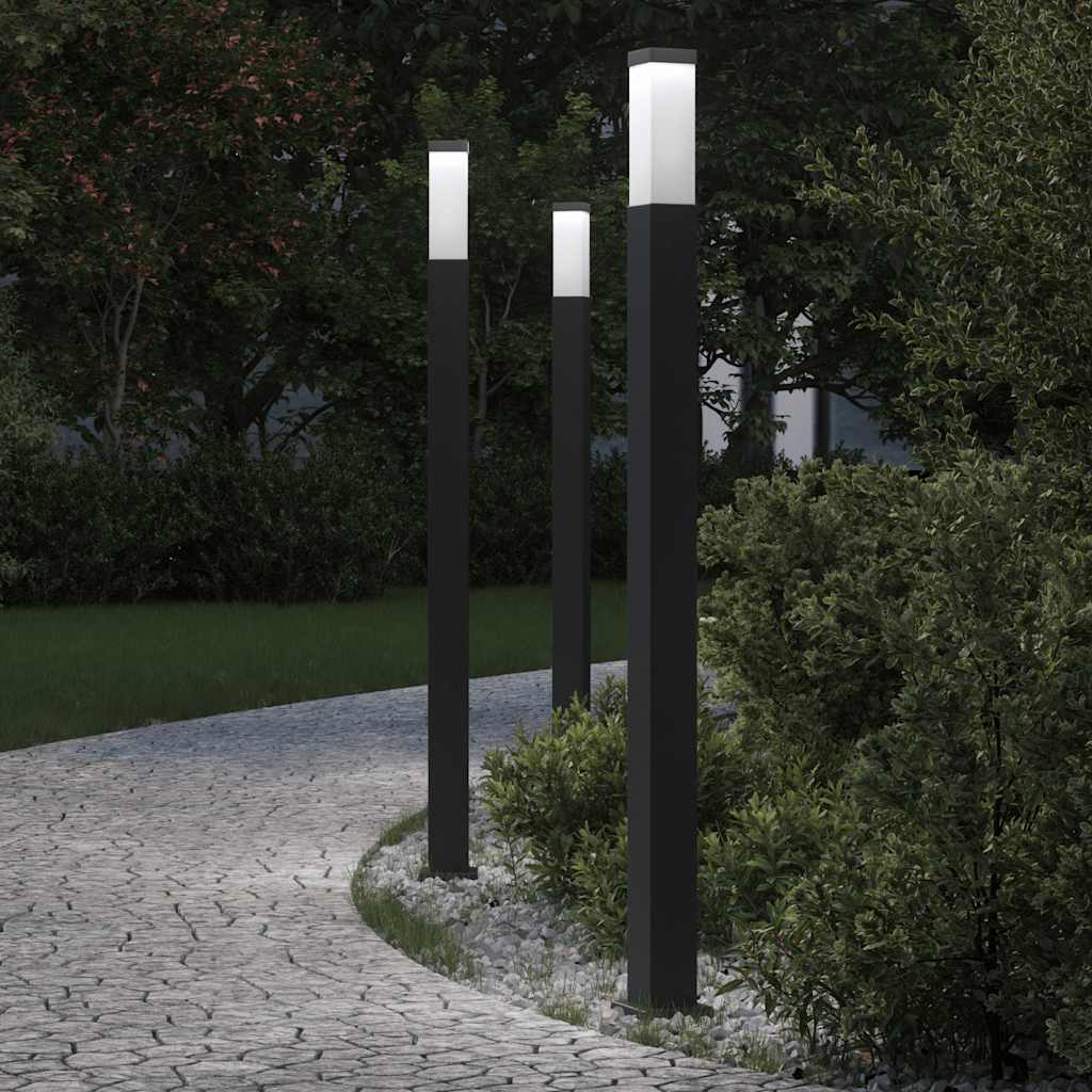 TONGLEN Bollard Lights 3 pcs 110 cm IP44 - Black - Design Hut