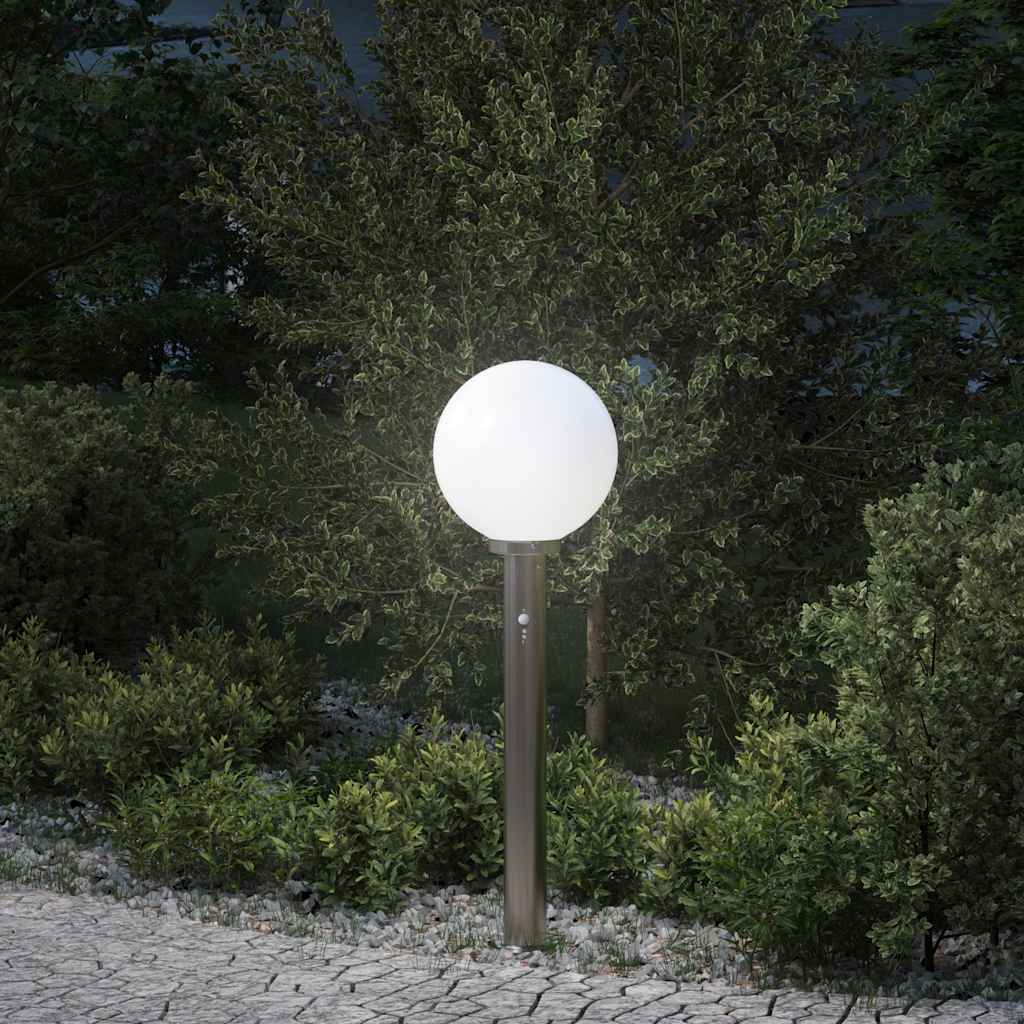 TONGLEN Bollard Light with Sensor 80 cm Stainless IP44 Steel - Design Hut