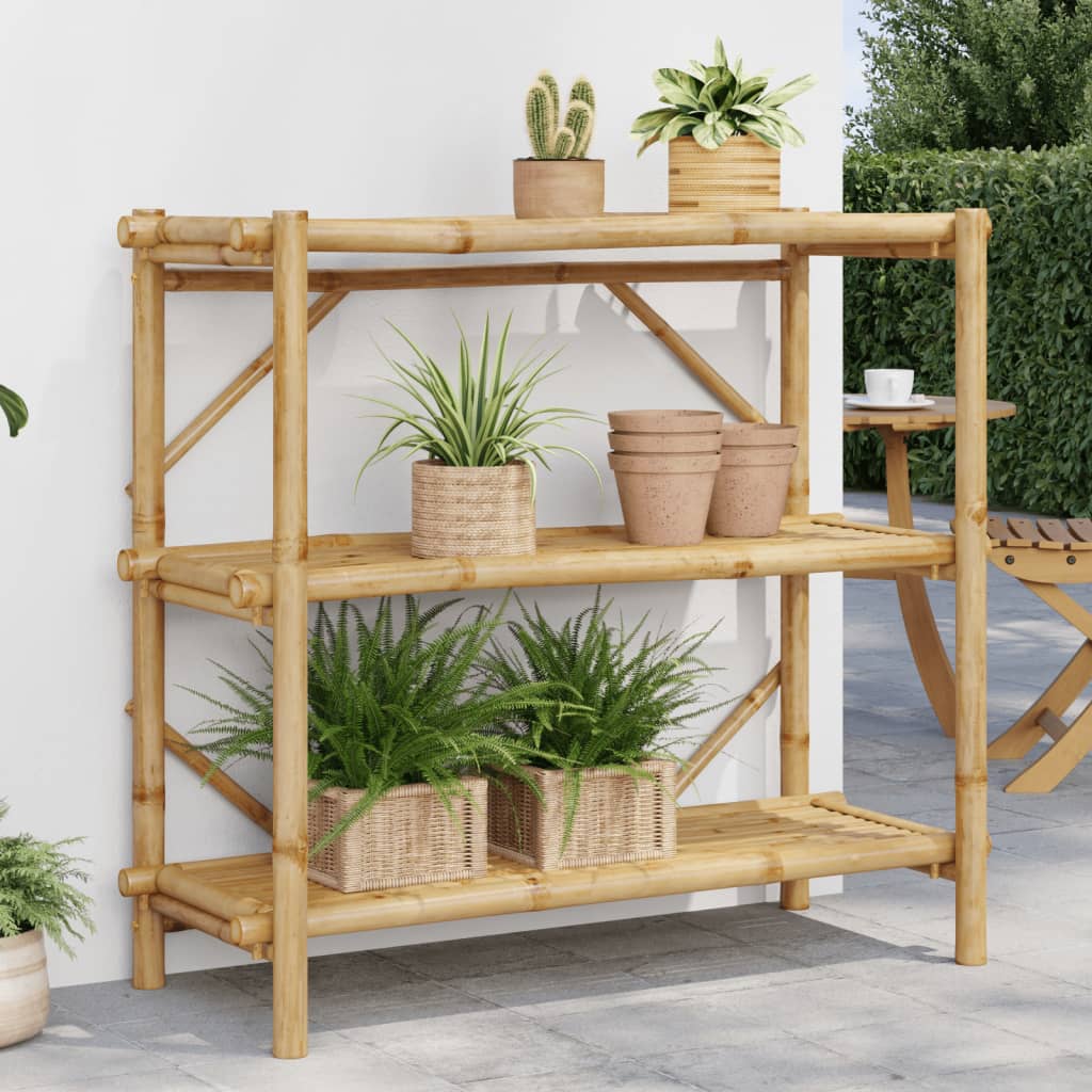 CARHAL 3-Layer Shelf 100x40x90 cm Bamboo - Design Hut
