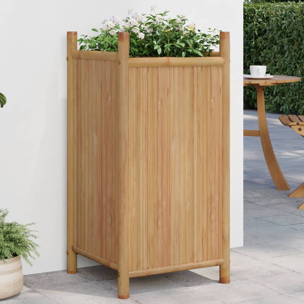 Planter 40x40x80 cm Bamboo - Brittle & Co