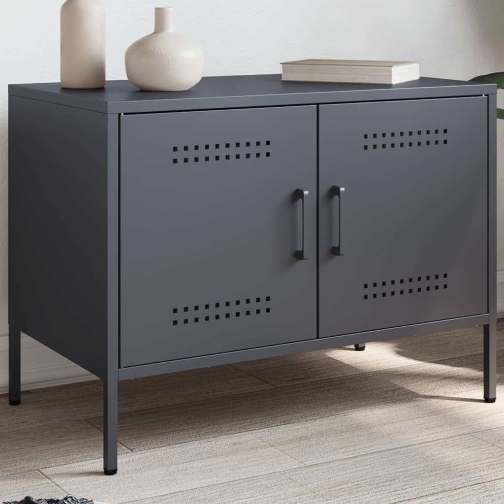 TV Cabinet Anthracite 68x39x50.5 cm Steel - Discount Dealers
