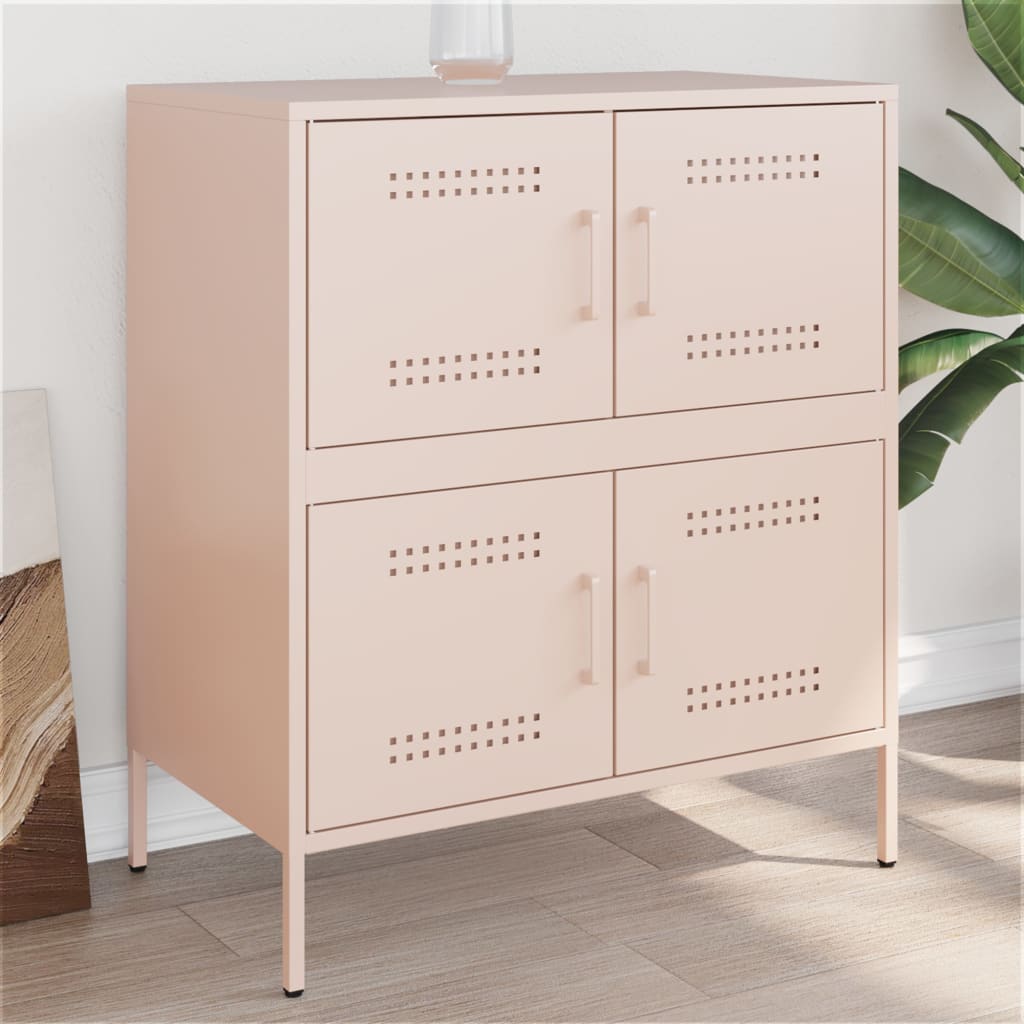 Sideboard Pink 68x39x79 cm Steel - Brittle & Co