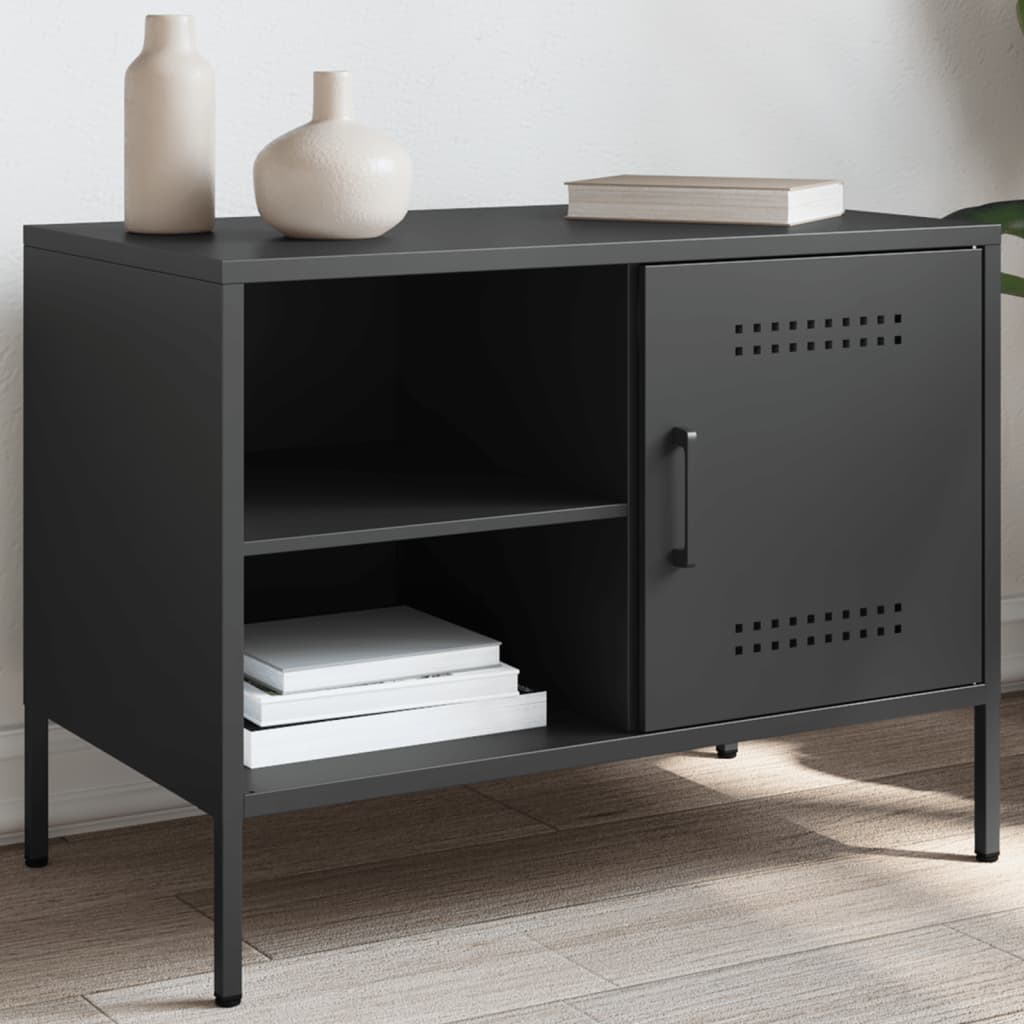 TV Cabinet Black 68x39x50.5 cm Steel - Discount Dealers