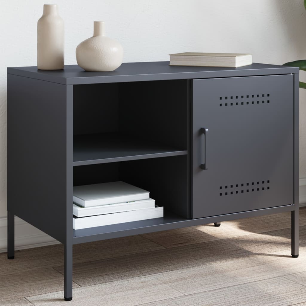TV Cabinet Anthracite 68x39x50.5 cm Steel - Discount Dealers