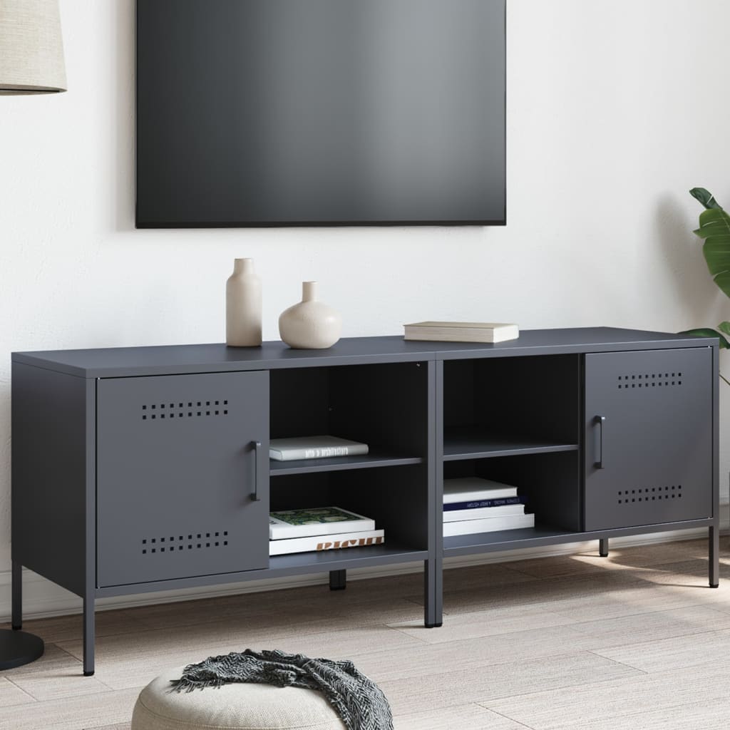 TV Cabinets 2 pcs Anthracite 68x39x50.5 cm Steel - Discount Dealers