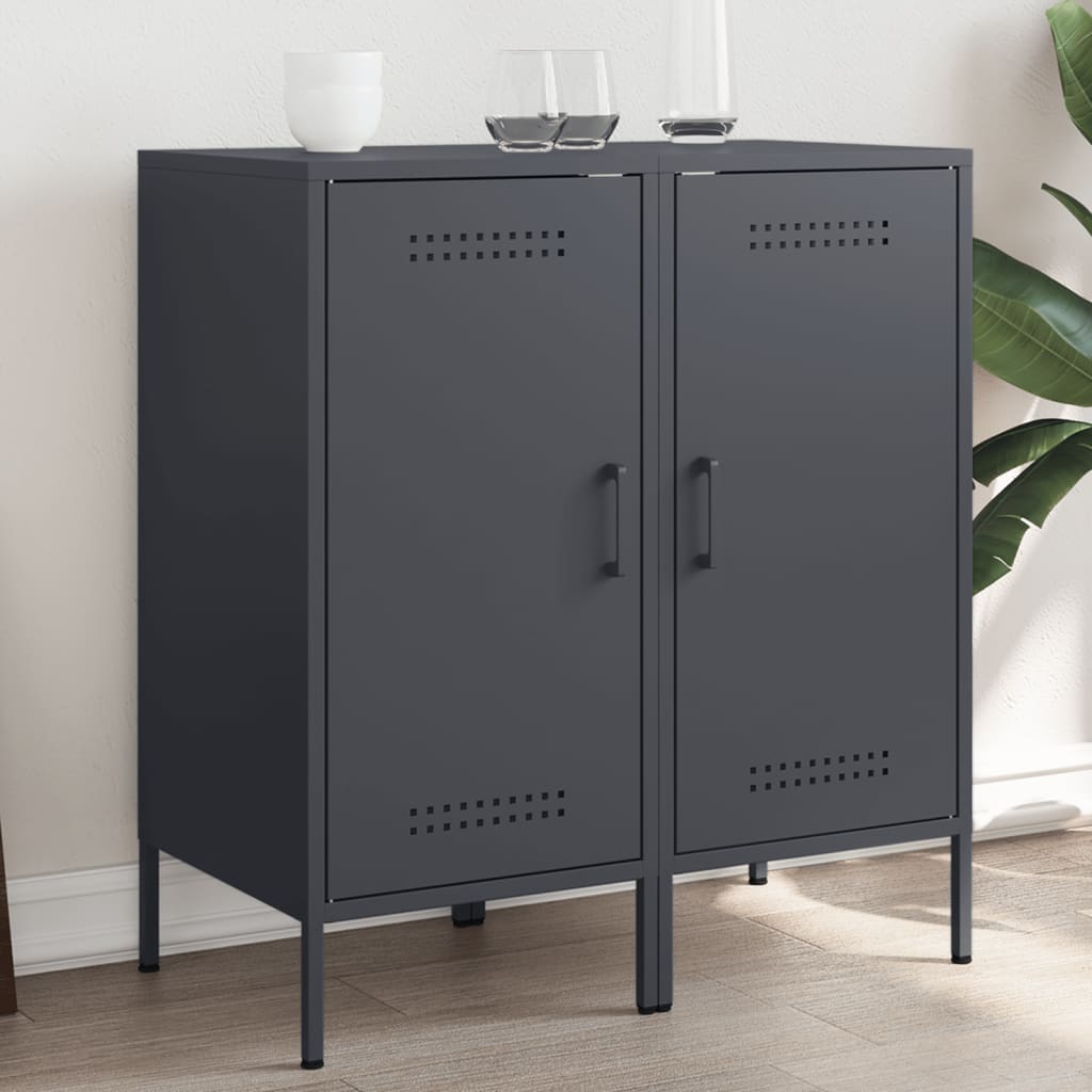 Sideboards 2 pcs Anthracite 36x39x79 cm Steel - Decor Base