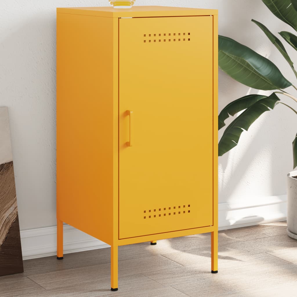 Sideboard Mustard Yellow 36x39x79 cm Steel - Decor Base