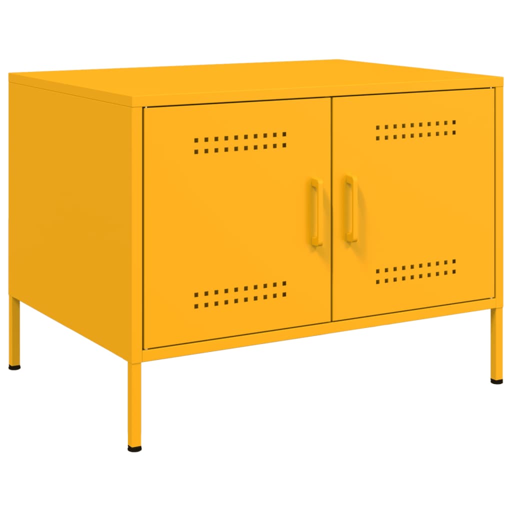 Coffee Table Mustard Yellow 68x50x50.5 cm Steel - Discount Dealers